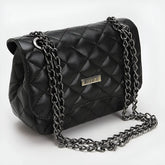 Bolsa Clássica Matelassê com Alça de Corrente – Preta