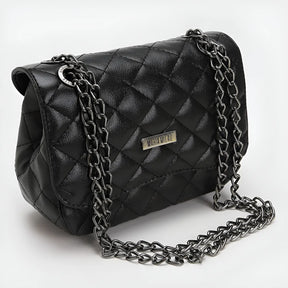 Bolsa Clássica Matelassê com Alça de Corrente – Preta