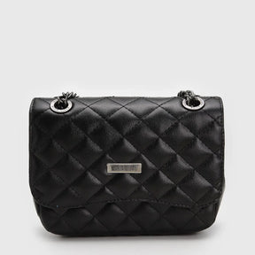 Bolsa Clássica Matelassê com Alça de Corrente – Preta