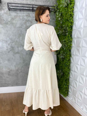 VESTIDO VISCOLINHO BORDADO PRETO 130CM